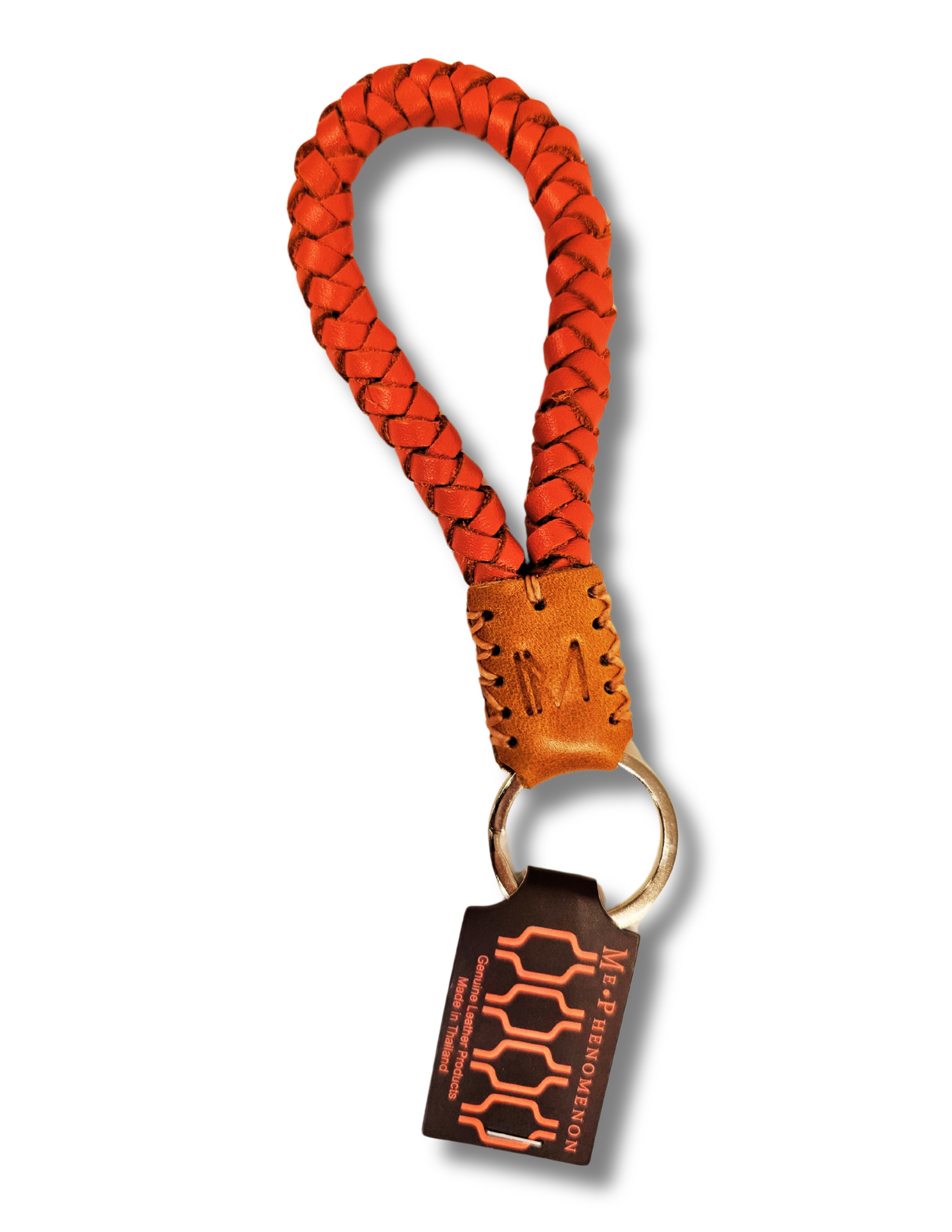 Looped Genuine Leather Keychain
