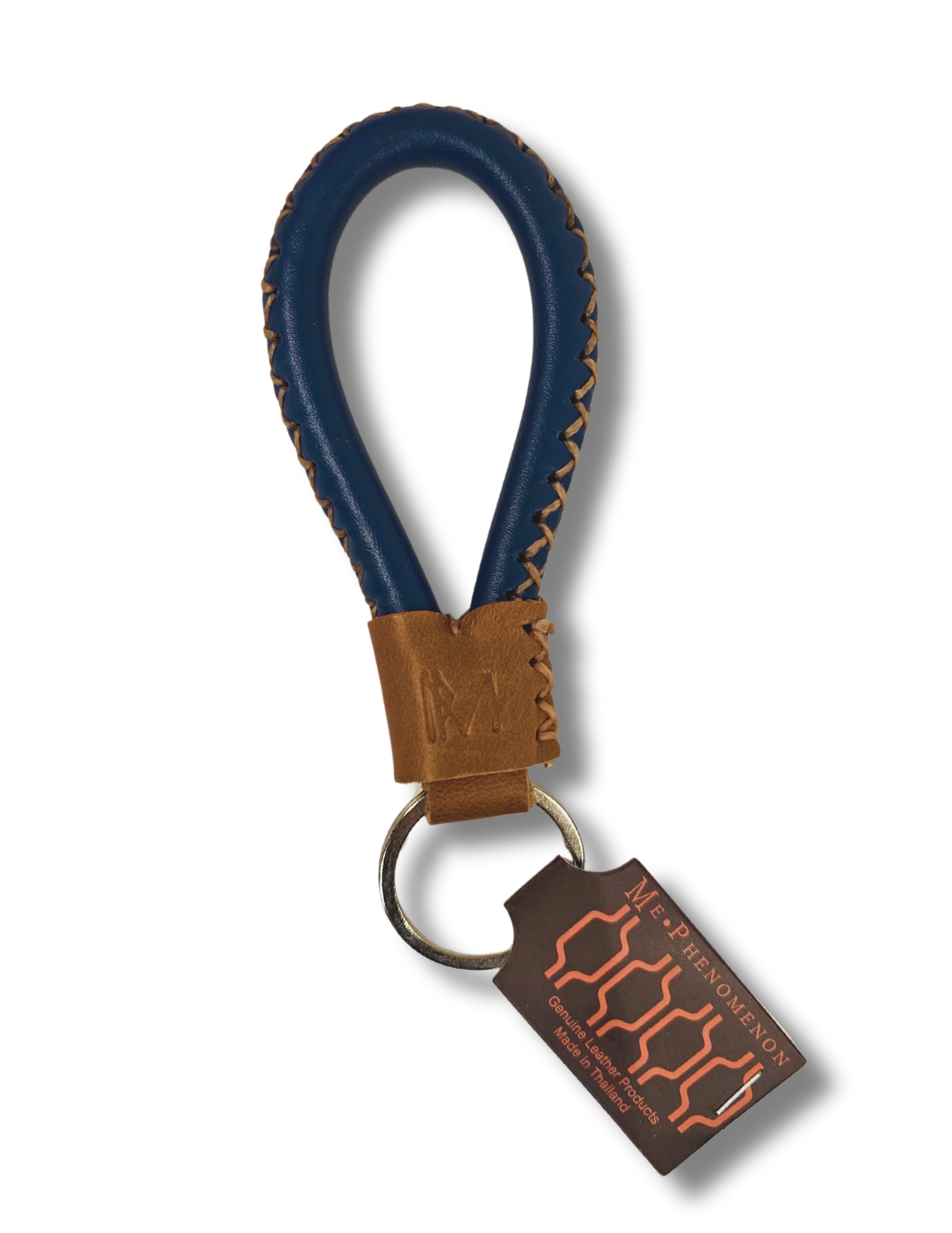 Looped Genuine Leather Keychain