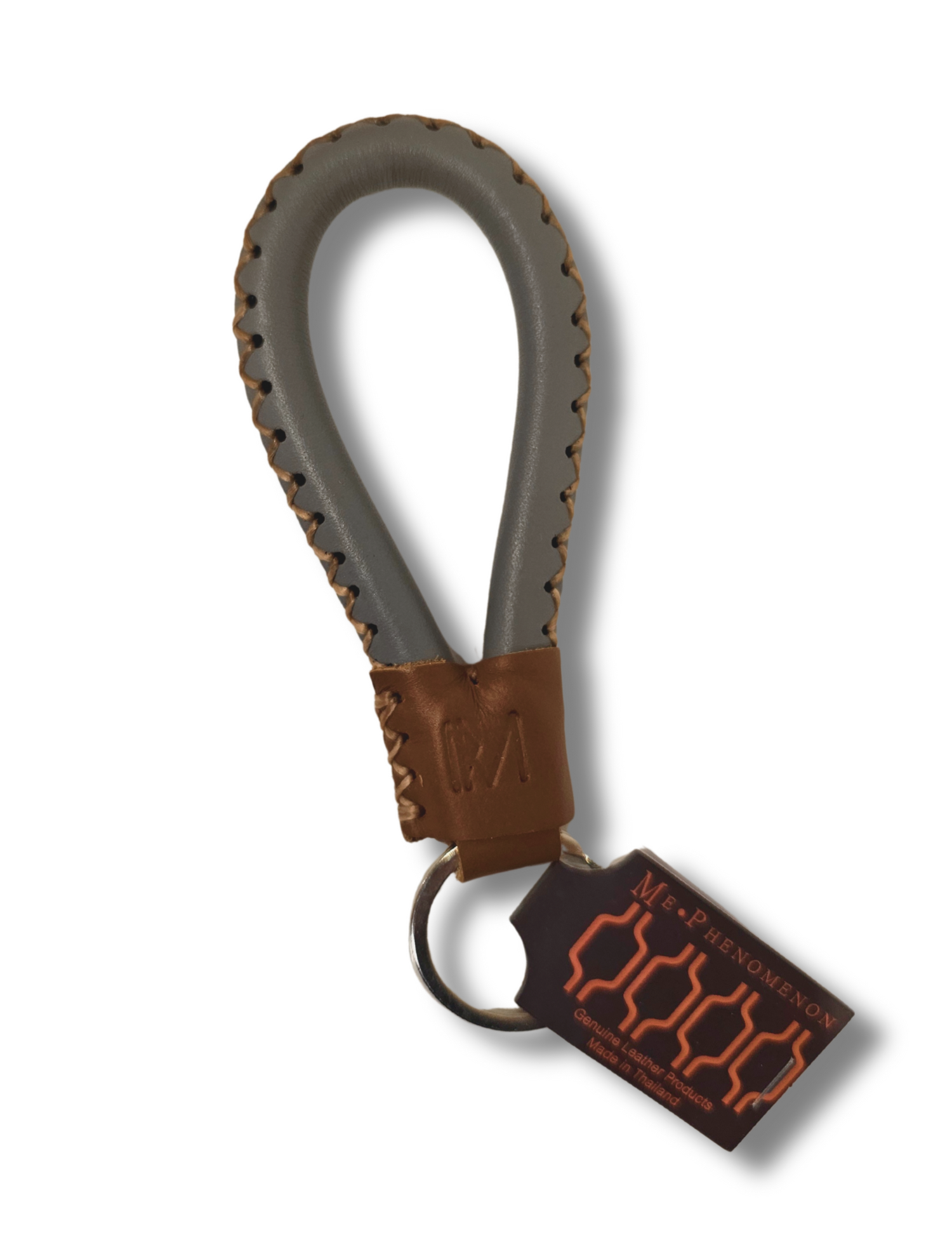 Looped Genuine Leather Keychain