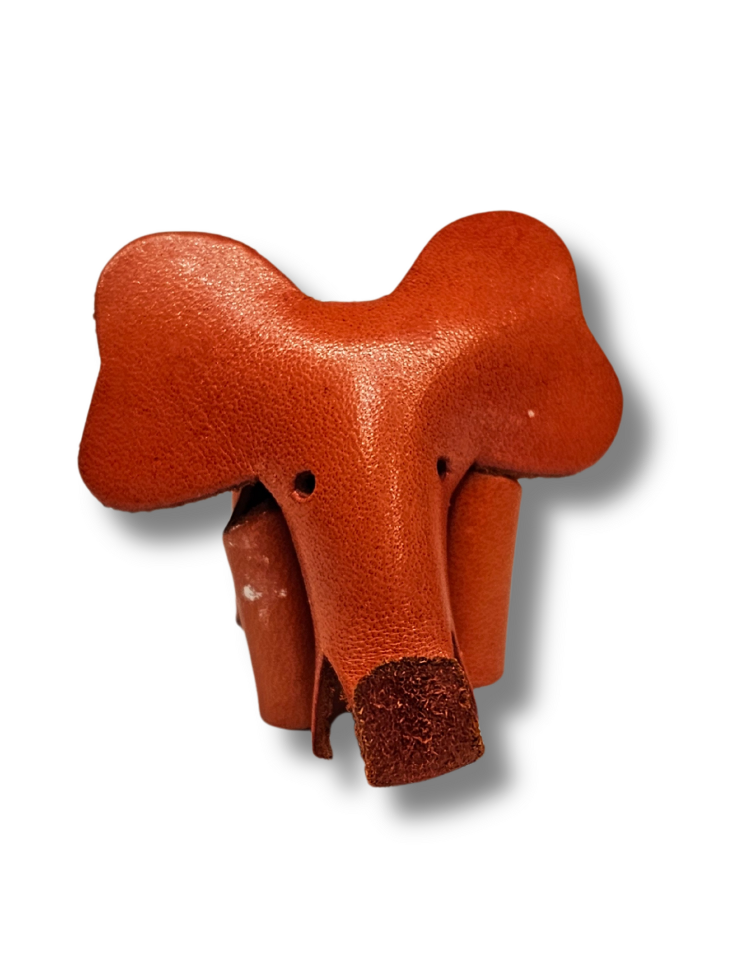 Mini Elephant Leather Keychain