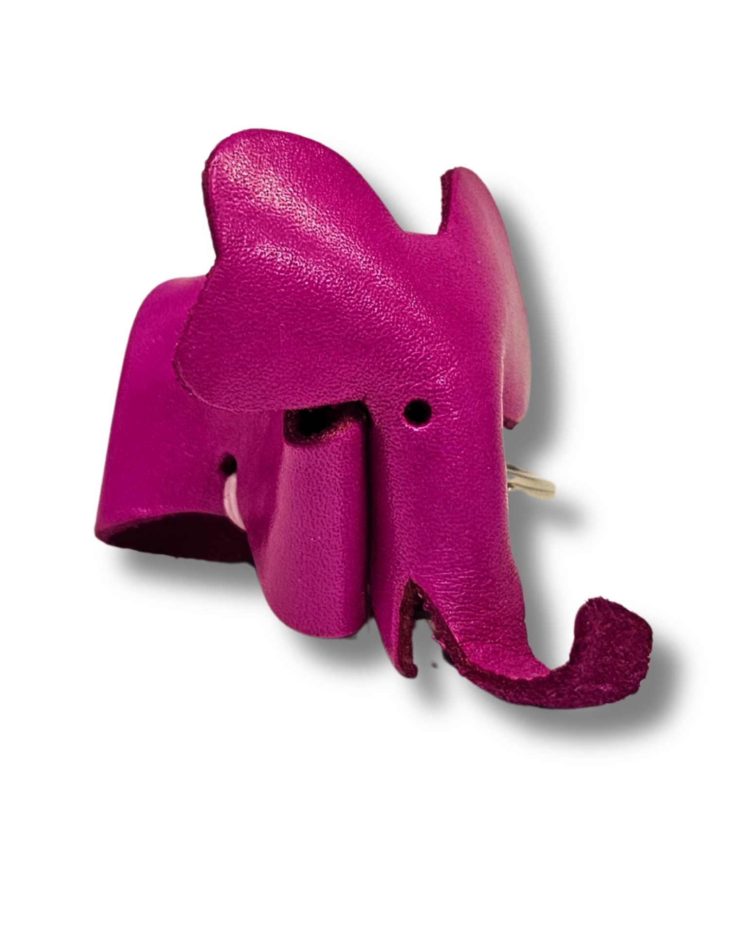 Mini Elephant Leather Keychain