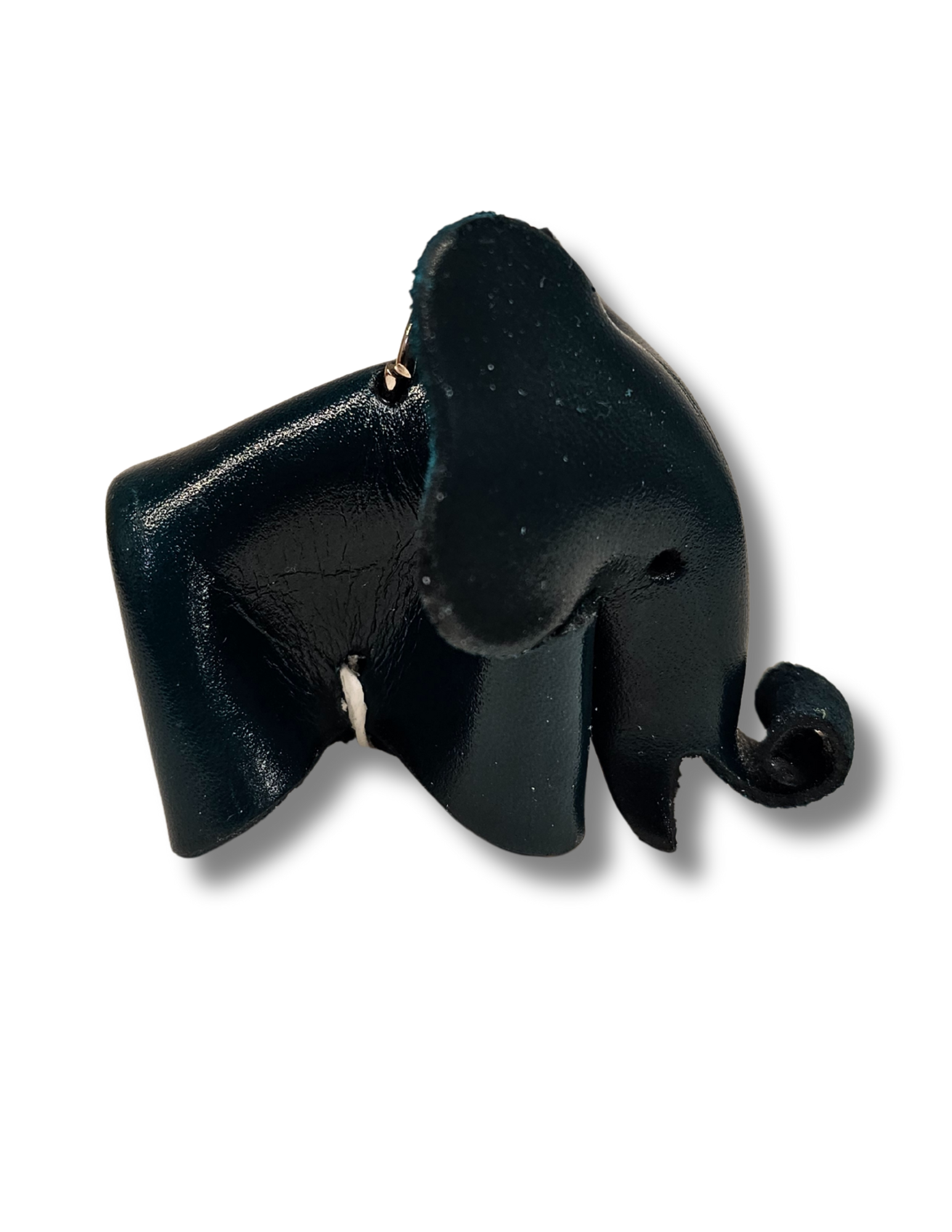 Mini Elephant Leather Keychain