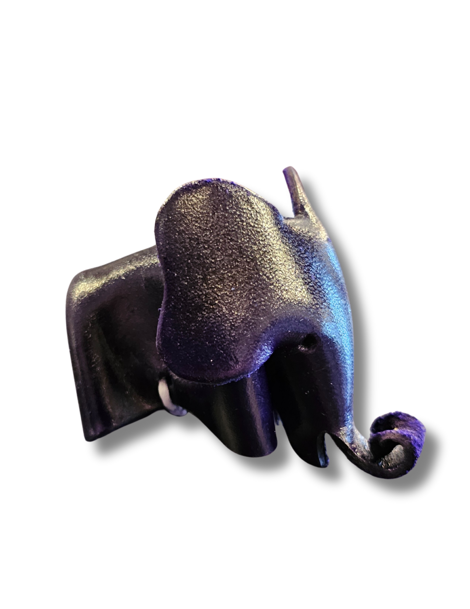 Mini Elephant Leather Keychain