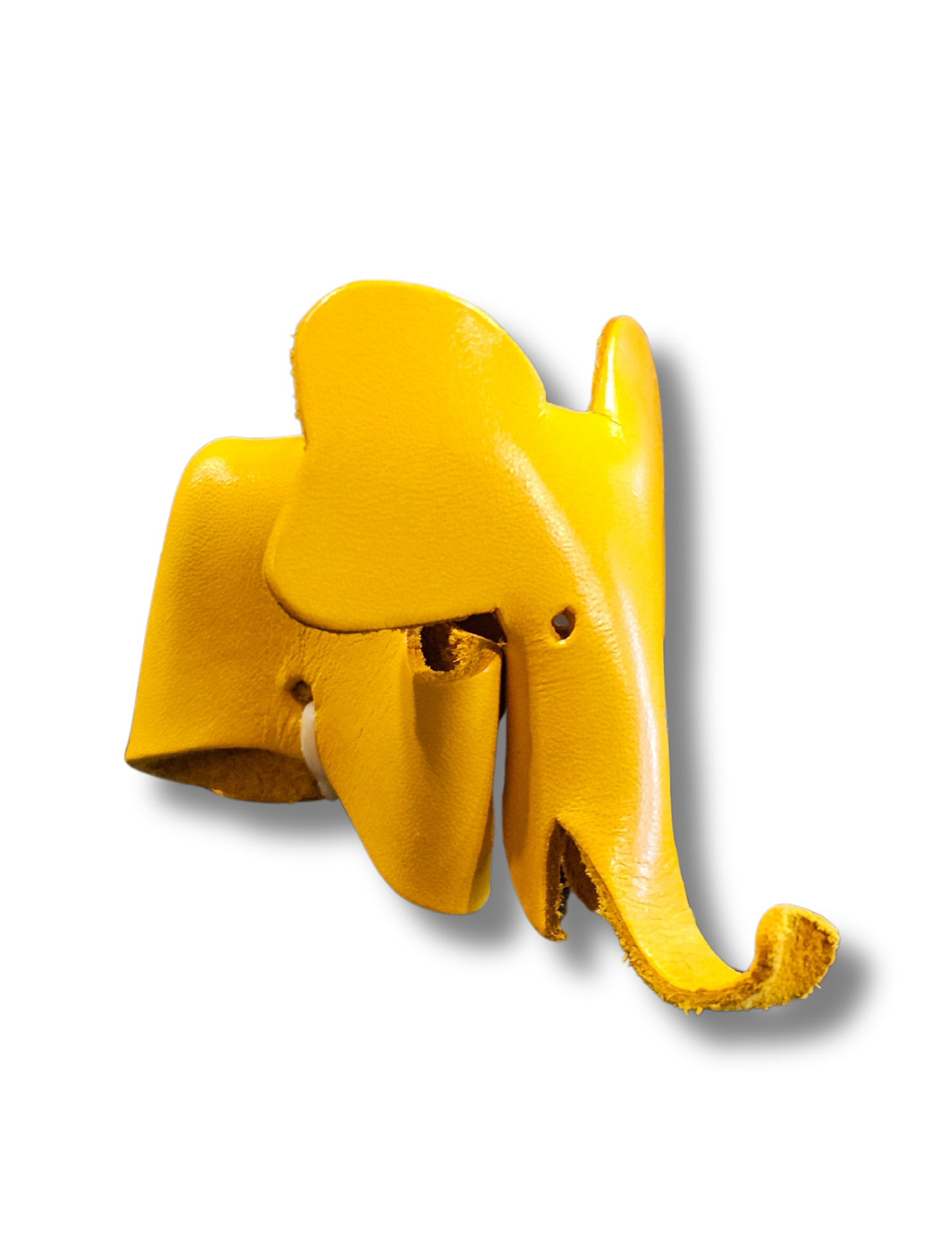 Mini Elephant Leather Keychain