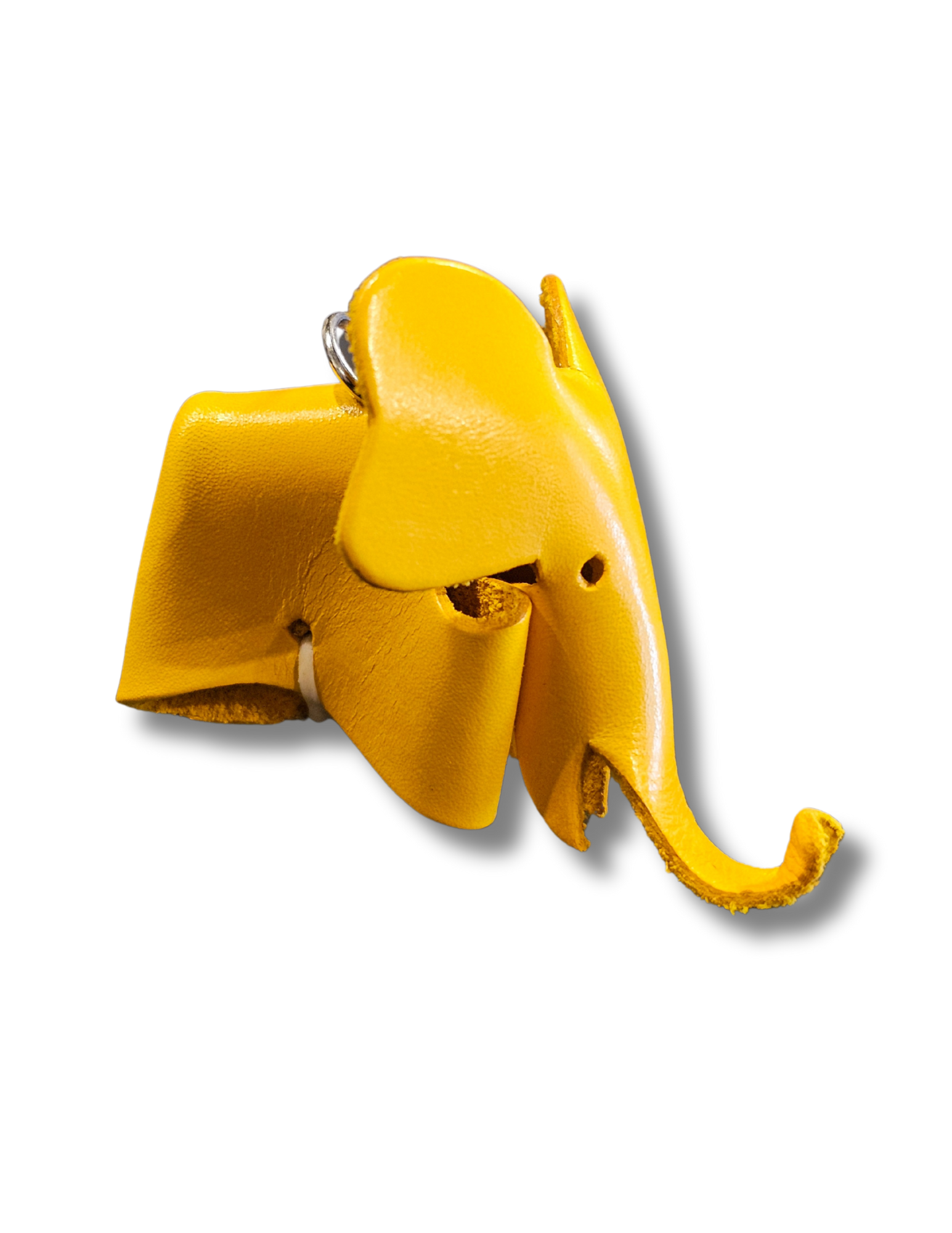 Mini Elephant Leather Keychain