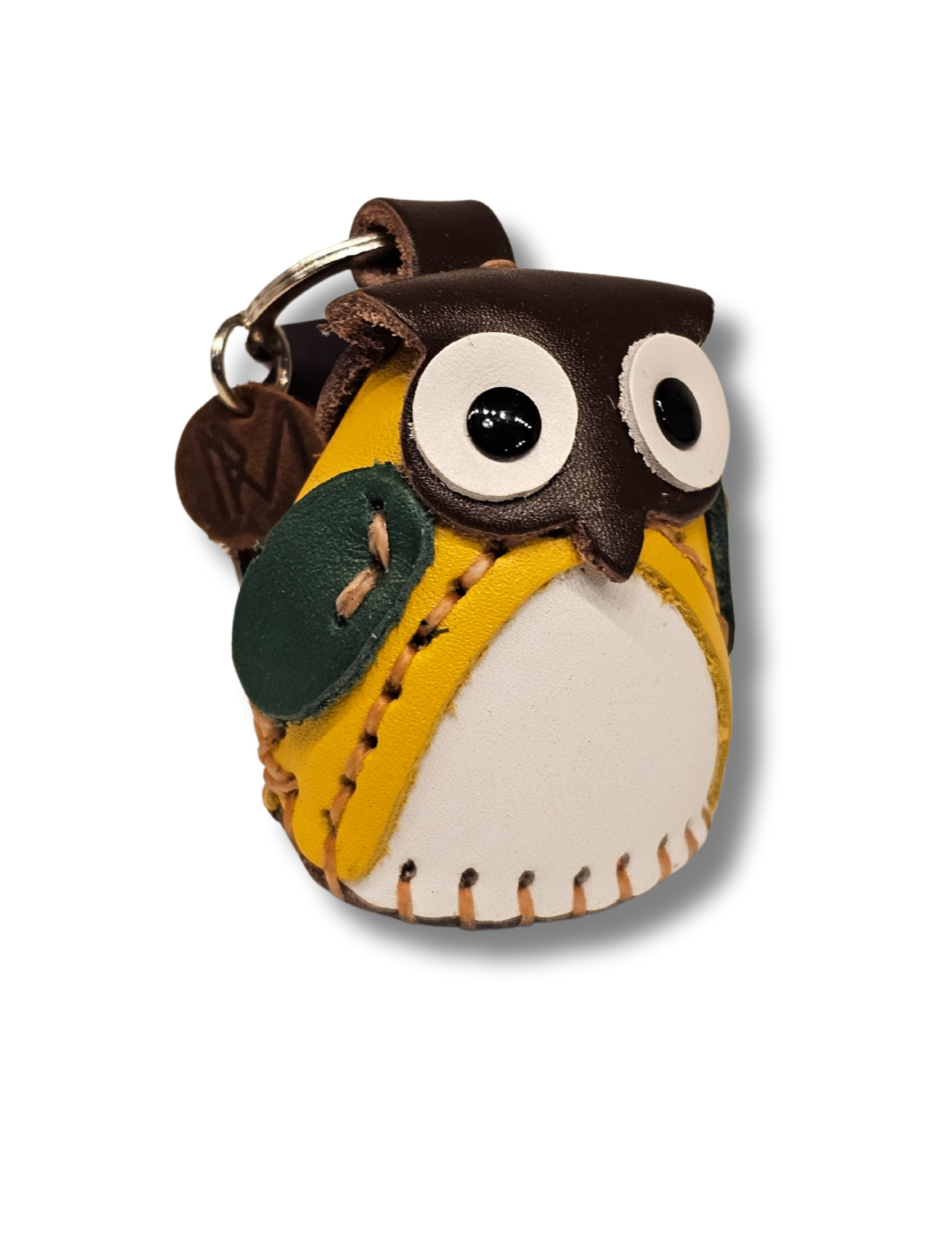 Mini Cute Owl Leather Keychain
