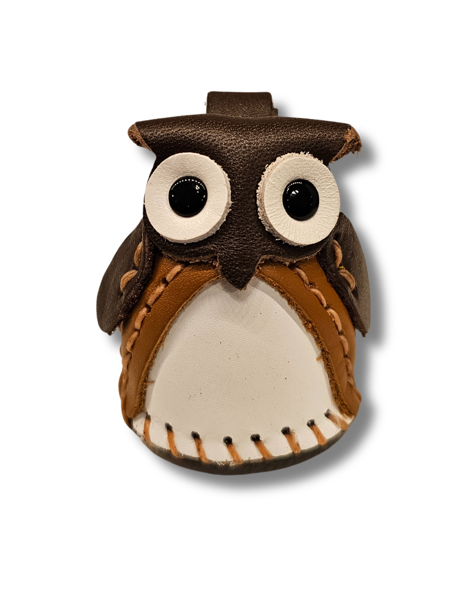 Mini Cute Owl Leather Keychain