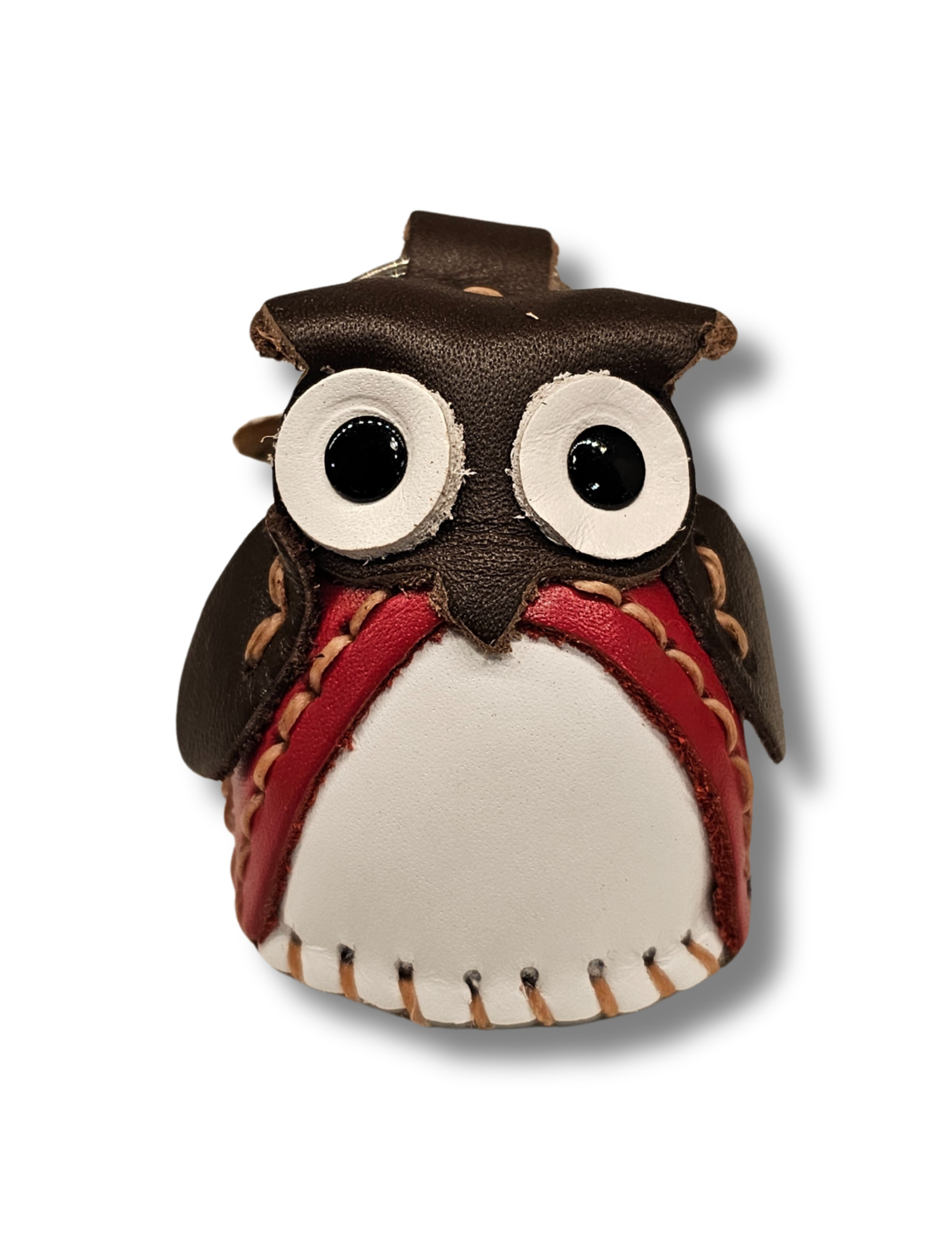 Mini Cute Owl Leather Keychain