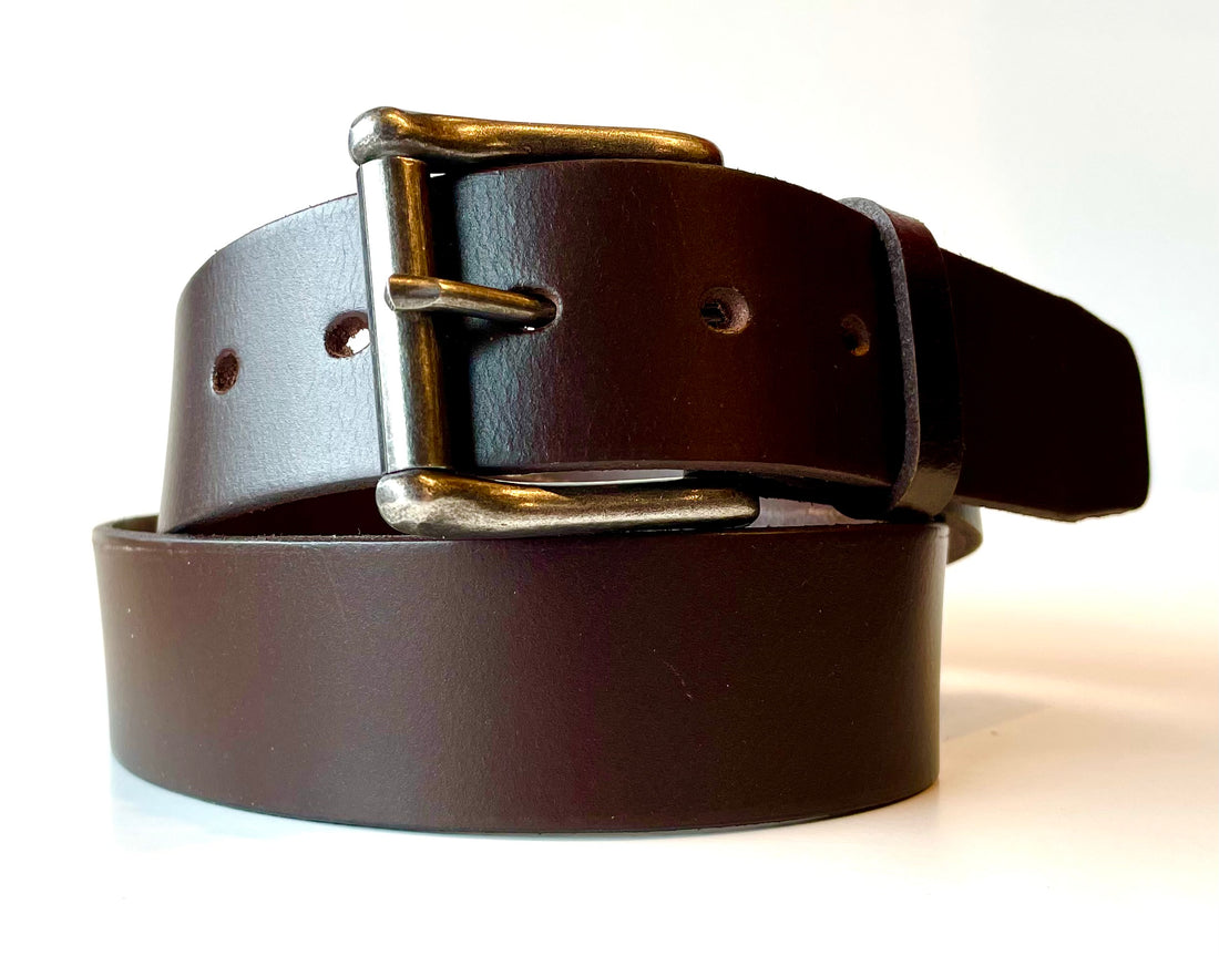 Solid Brown Leather Belt